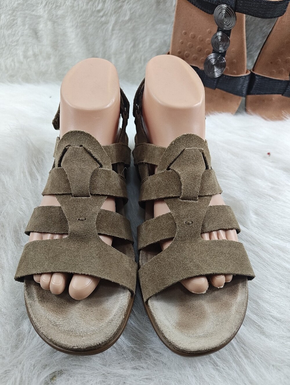 Munro Soft Leather Slingback Brown Comfort Sandals Women's Size 9N Made in USA